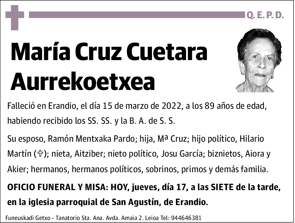 María Cruz Cuesta Aurrekoetxea