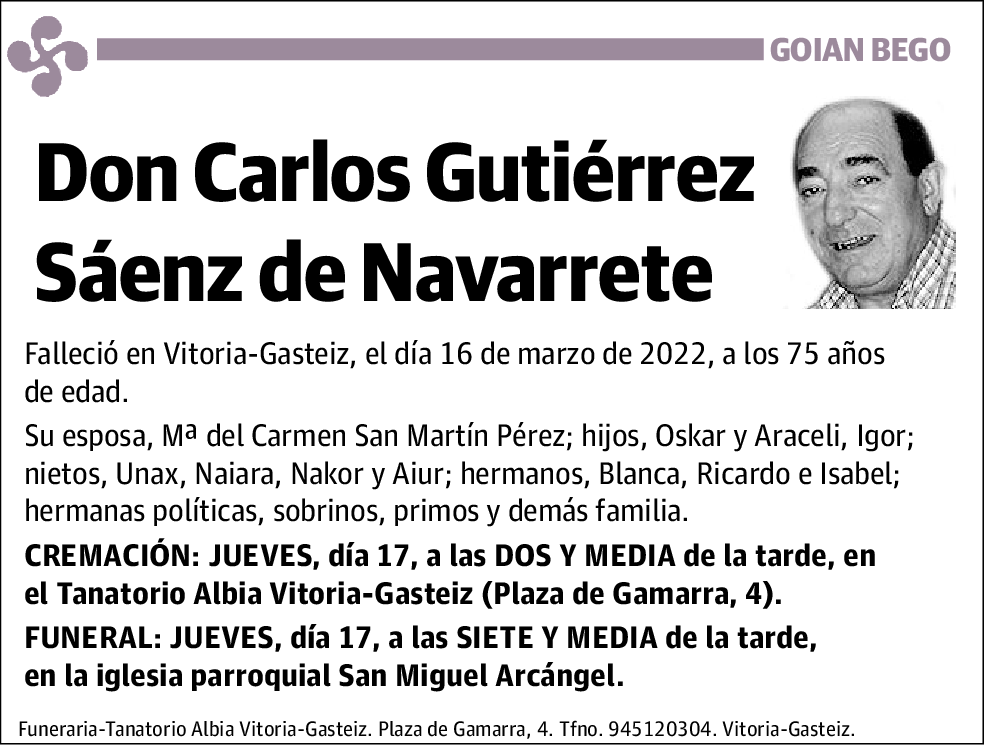 Carlos Gutiérrez  Sáenz de Navarrete