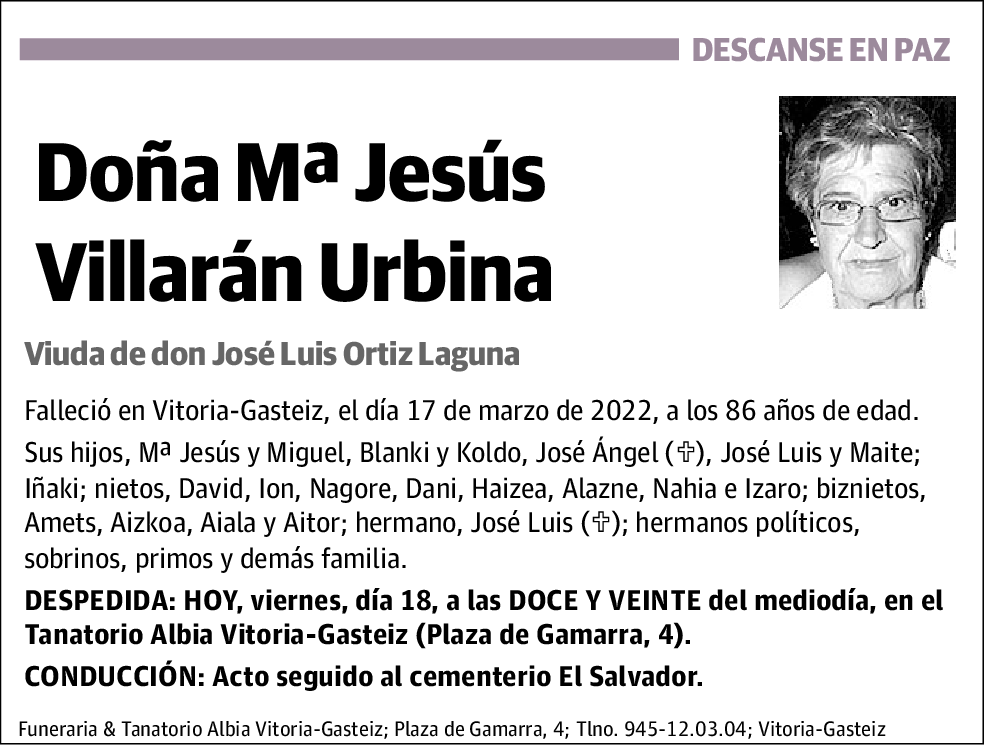 Mª Jesus Villarán Urbina