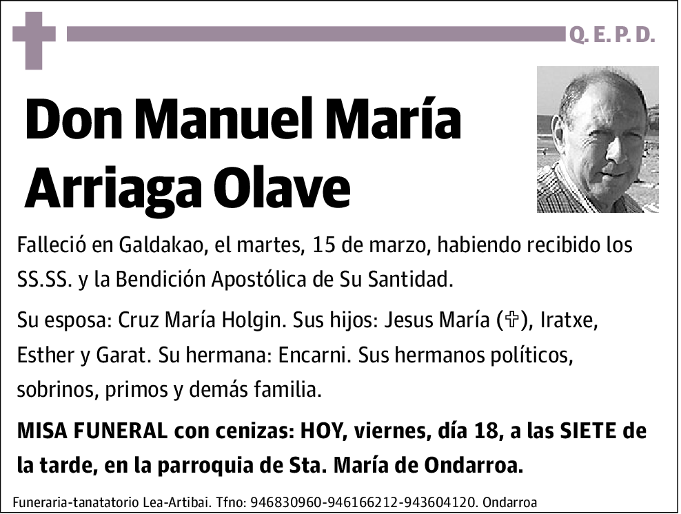 Manuel María Arriaga Olave