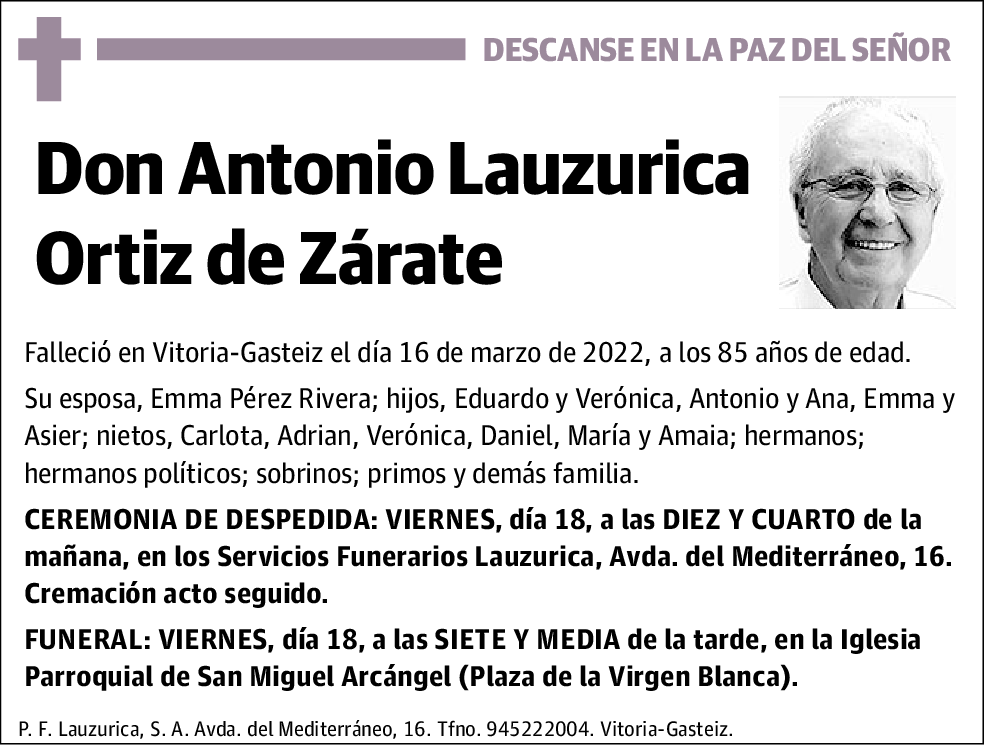 Antonio Lauzurica Ortiz de Zárate