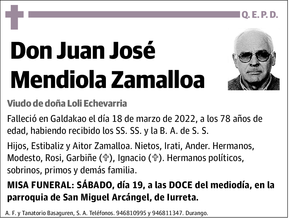 Juan José Mendiola Zamalloa