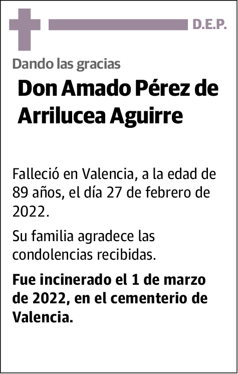 Amado Perez De Arrilucea Aguirre