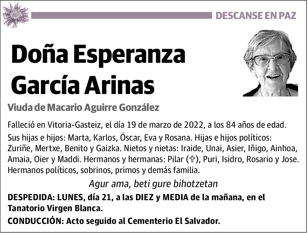 Esperanza García Arinas