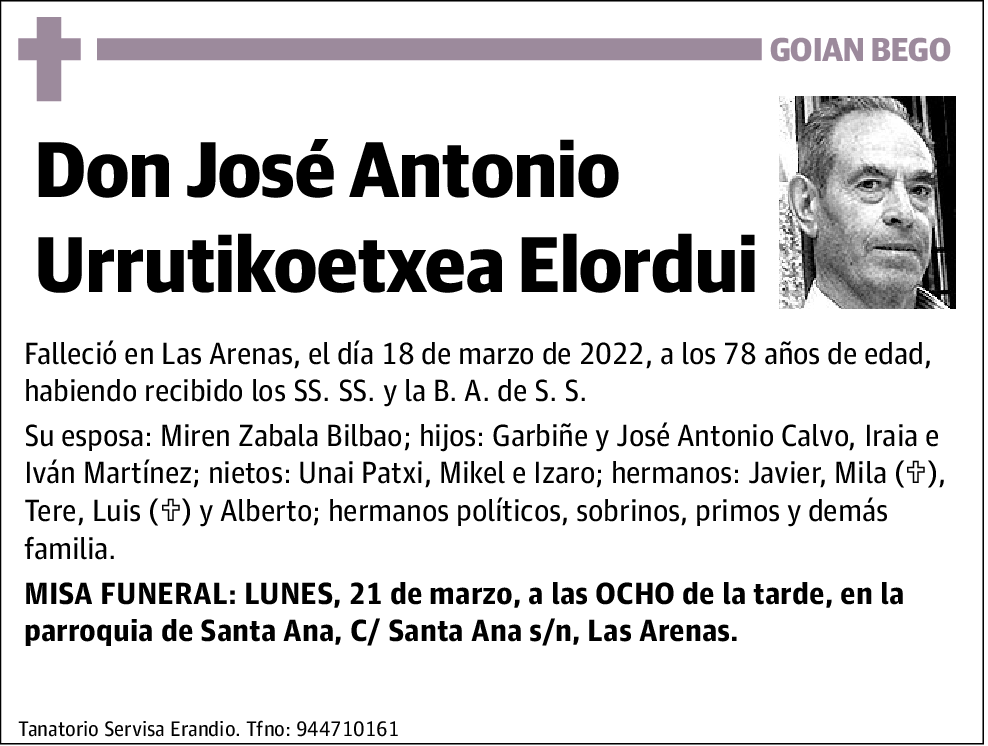 José Antonio Urrutikoetxea Elordiu