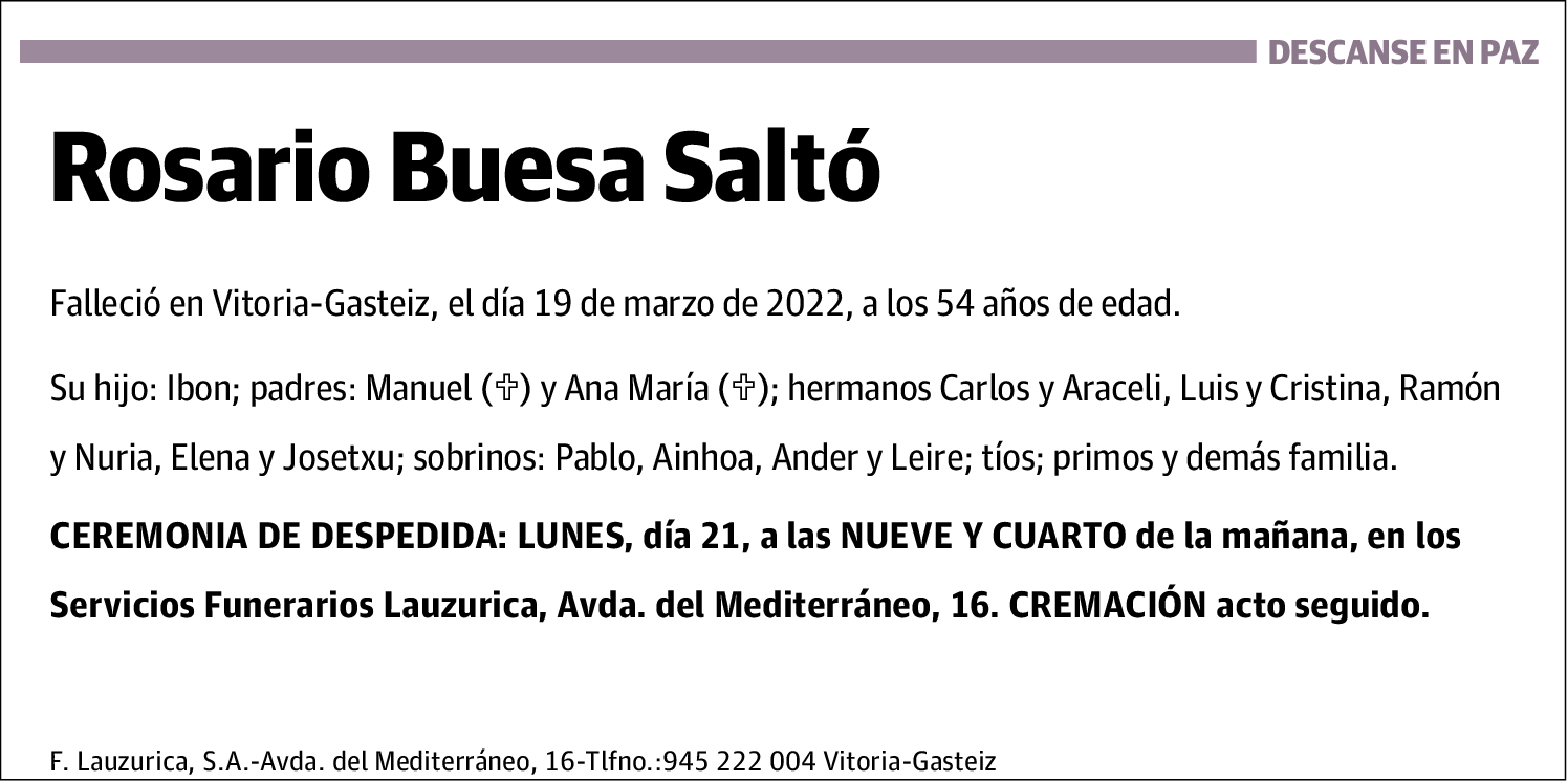 Rosario Buesa Saltó