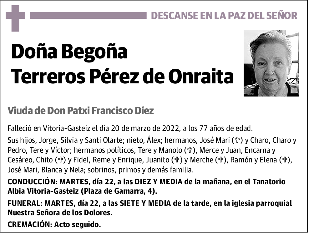 Begoña Terreros Pérez De dnraita