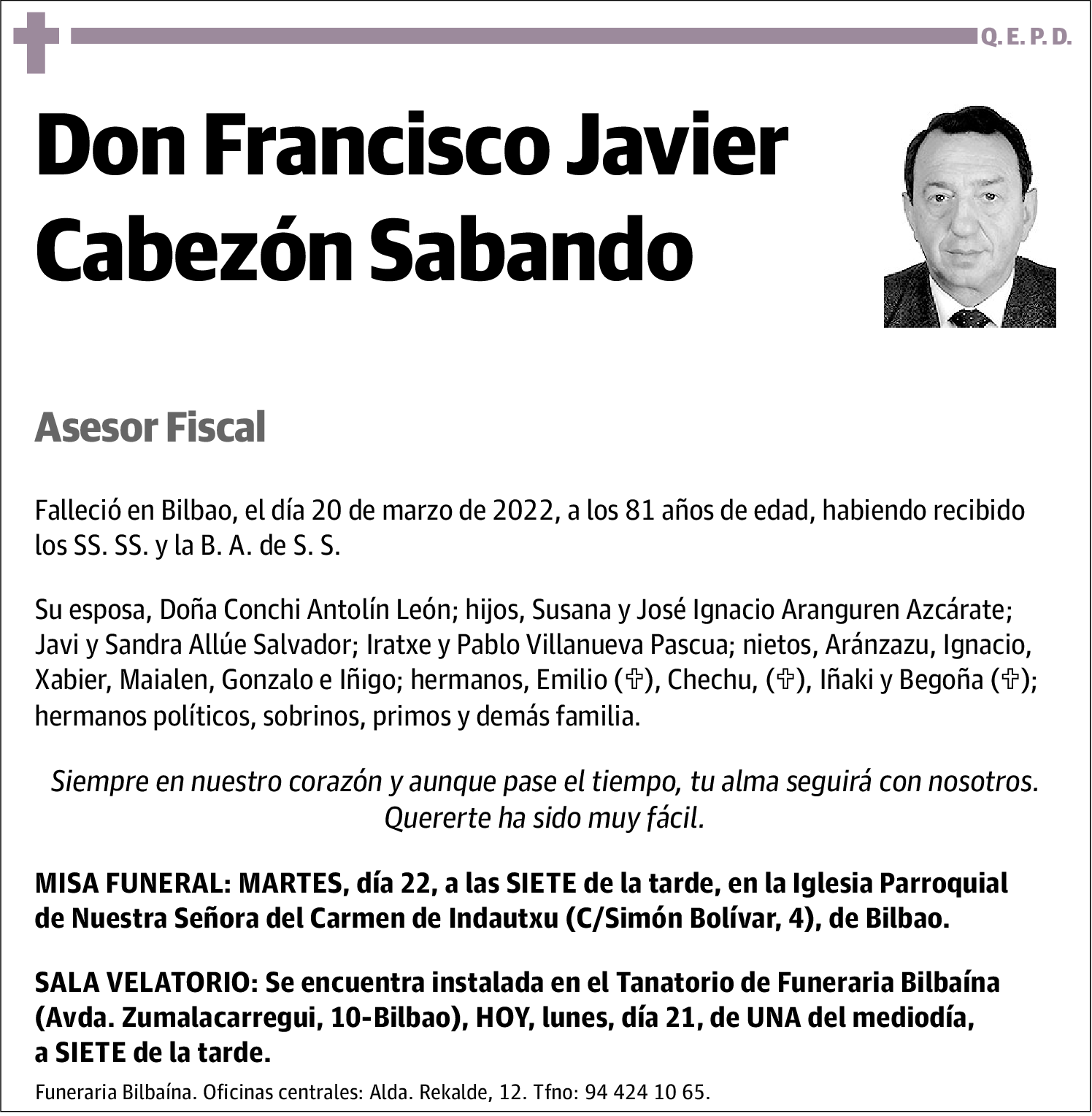 Francisco Javier Cabezón Sabando