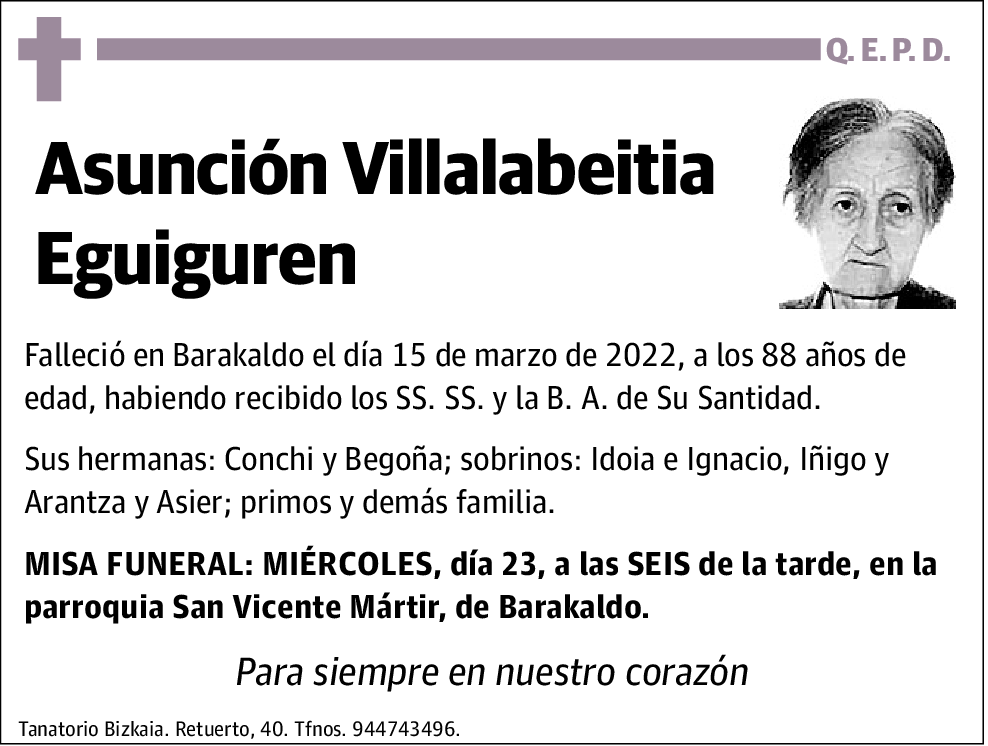 Asunción Villalabeitia Eguiguren