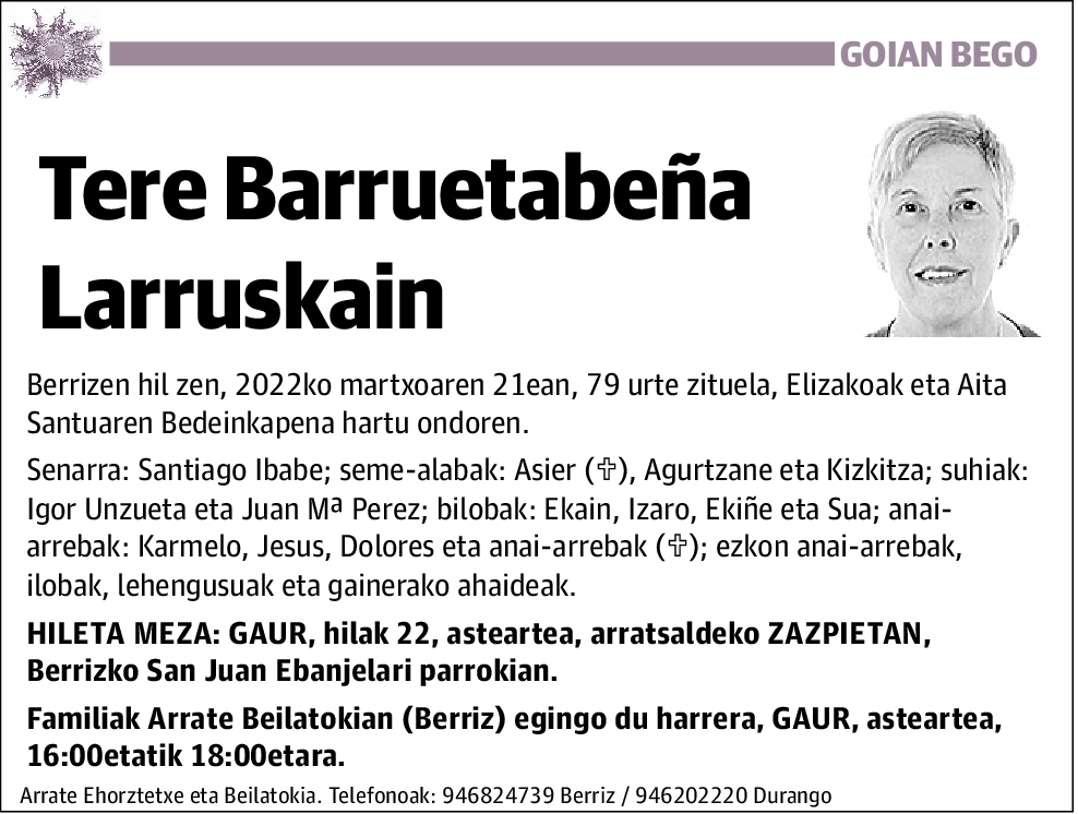 Tere Barruetabeña Larruskain