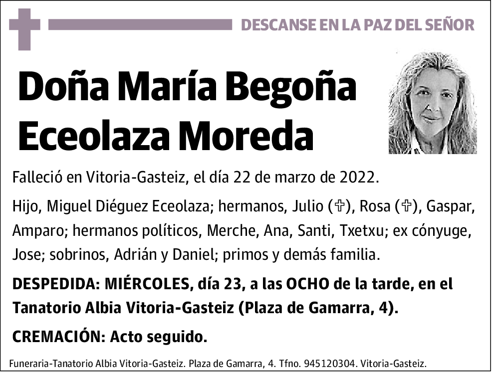 María Begoña Eceolaza Moreda