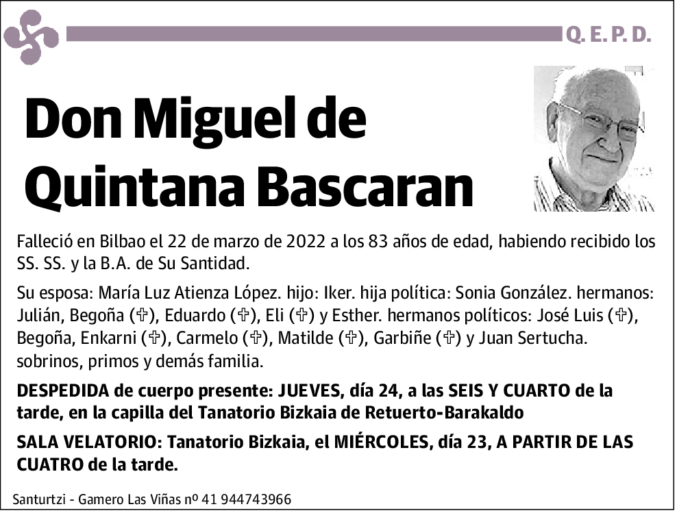 Miguel De Quintana Bascaran