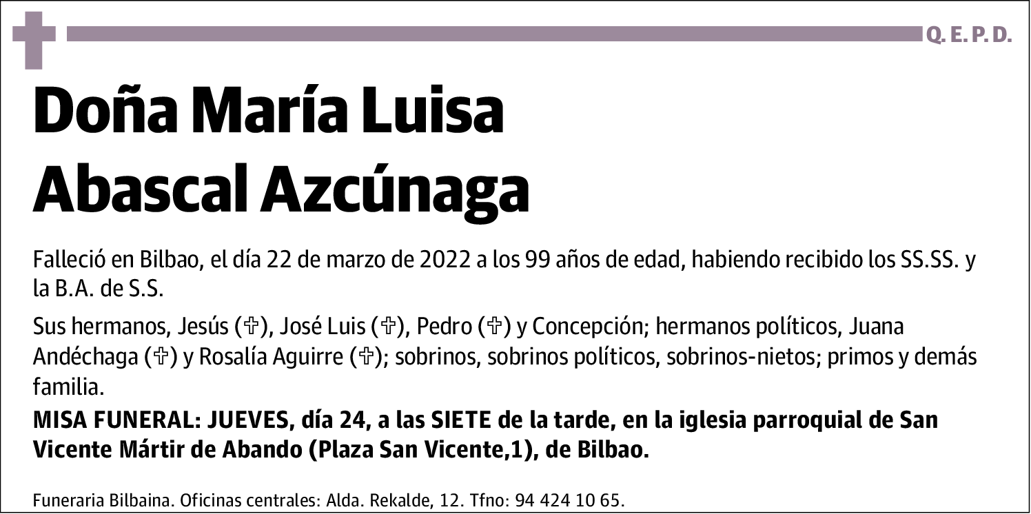 María Luisa Abascal Azcúnaga