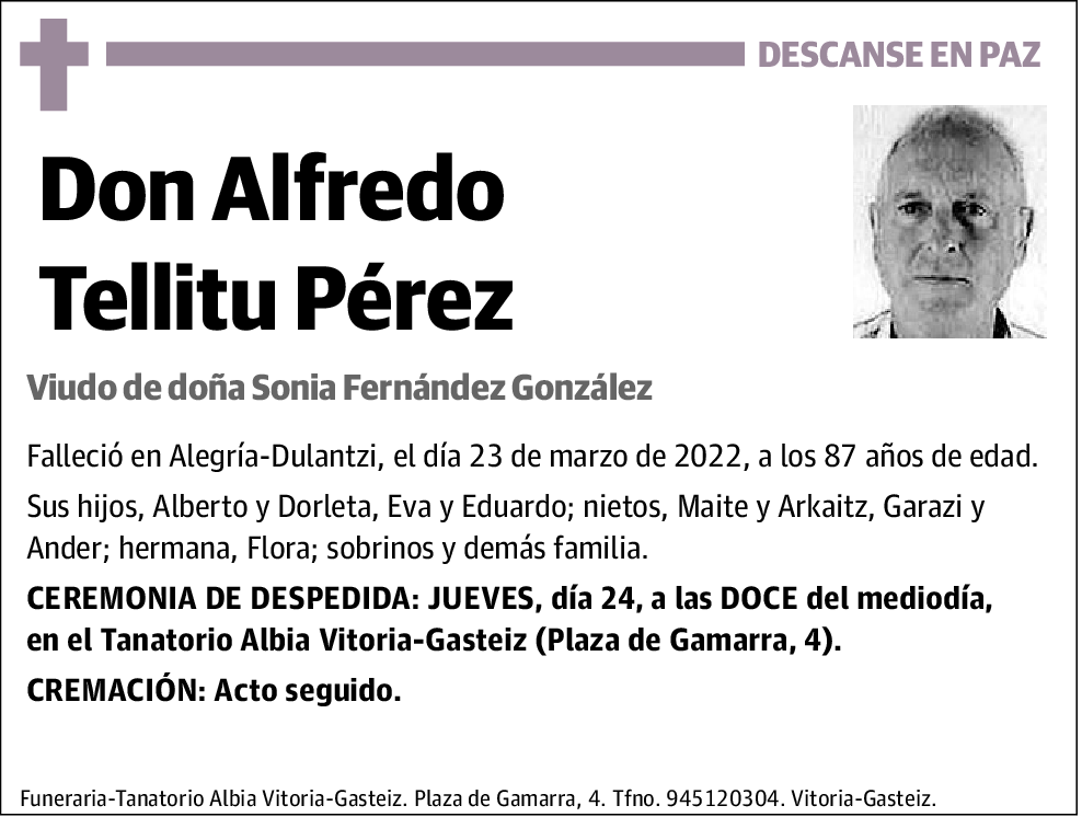 Alfredo Tellitu Pérez