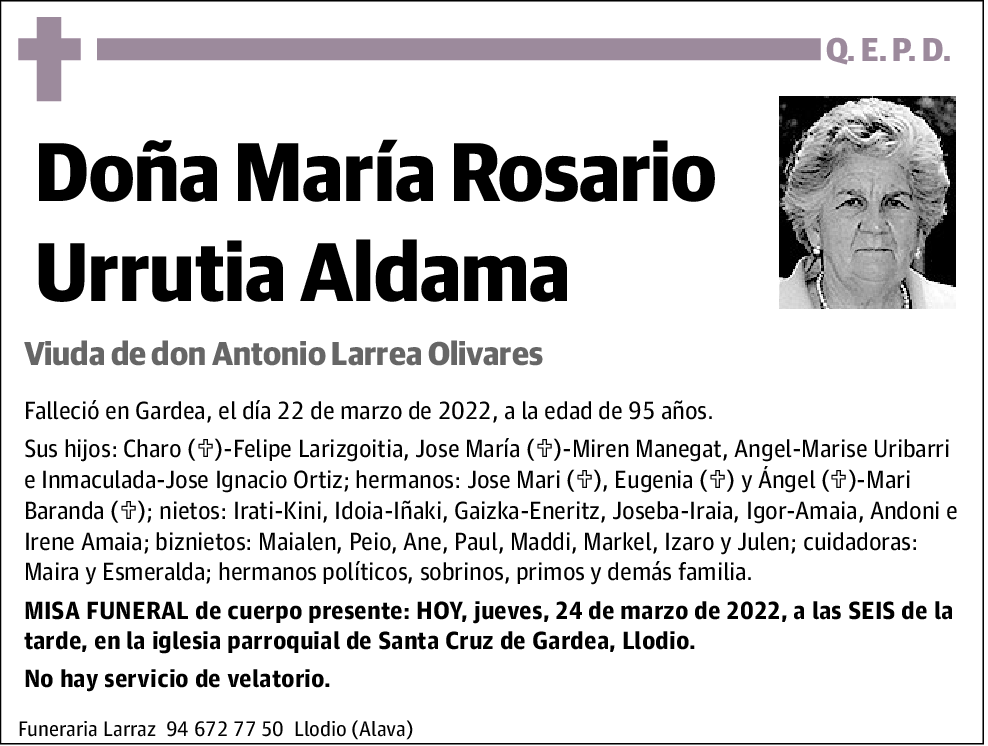 María Rosario Urrutia Aldama