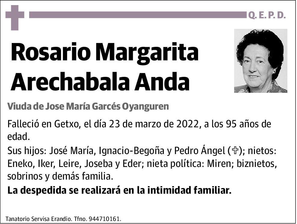 Rosario Margarita Arechabala Anda