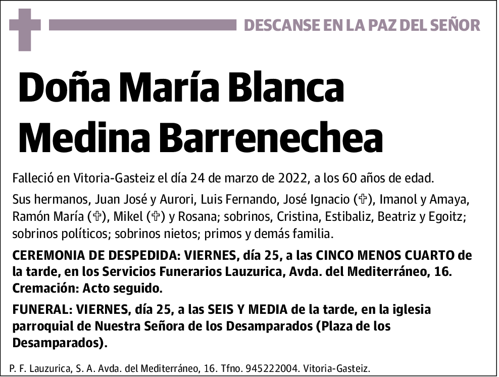 María Blanca Medina Barrenechea