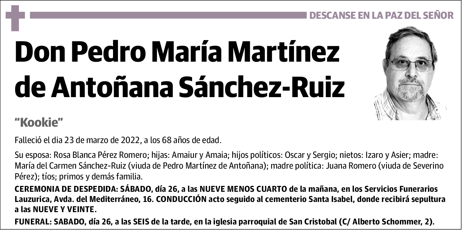 Pedro María Martínez de Antoñana Sánchez-Ruiz