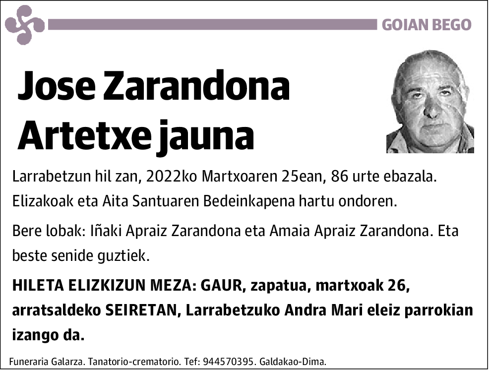 Jose Zarandona Artetxe