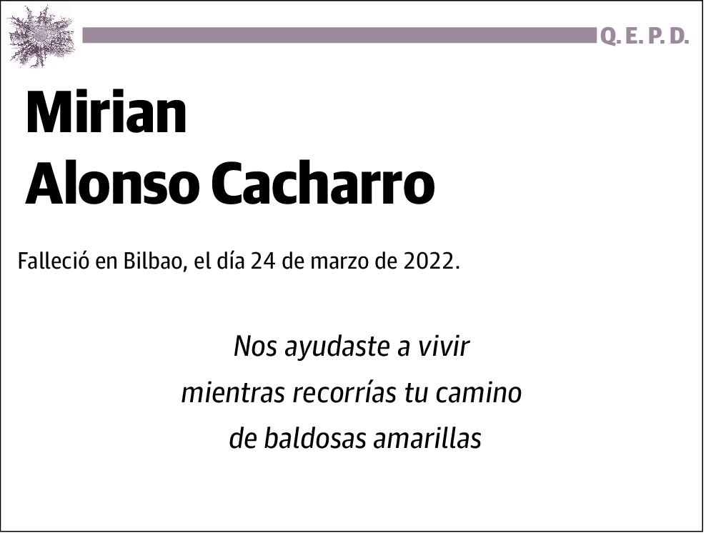 Mirian Alonso Cacharro