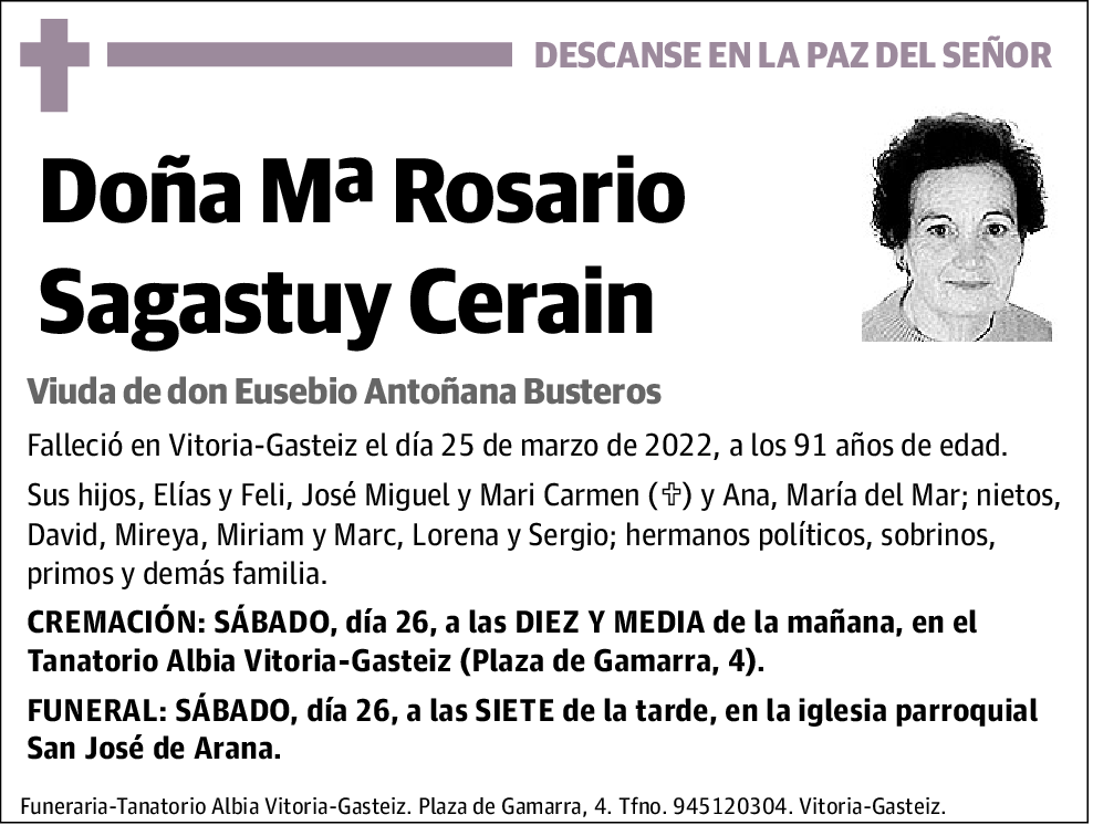 María Rosario Sagastuy Gerain