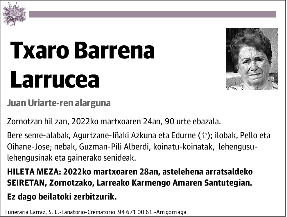 Txaro Barrena Larrucea