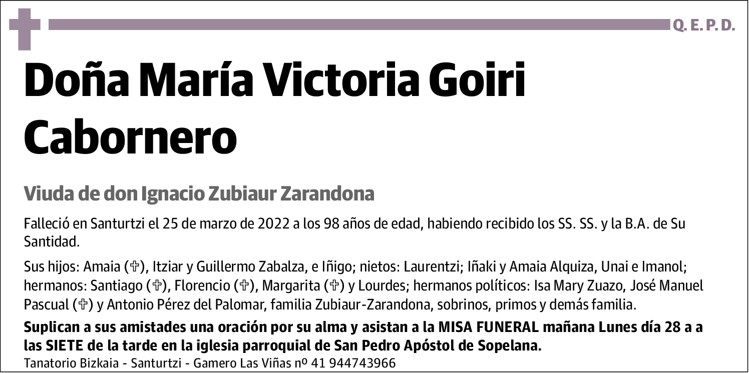 María Victoria Goiri Cabornero