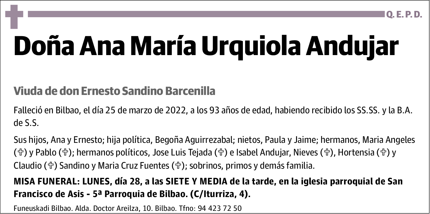 Ana María Urquiola Andujar