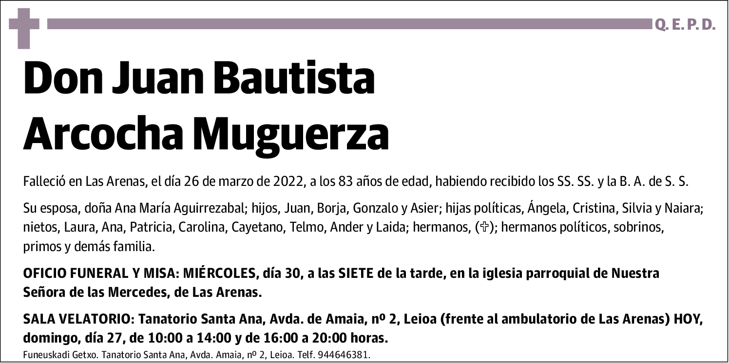 Juan Bautista Arcocha Muguerza