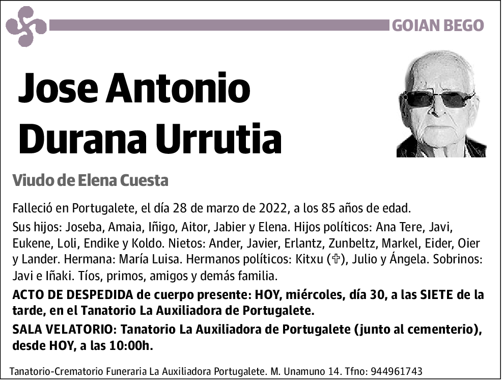 Jose Antonio Durana Urrutia