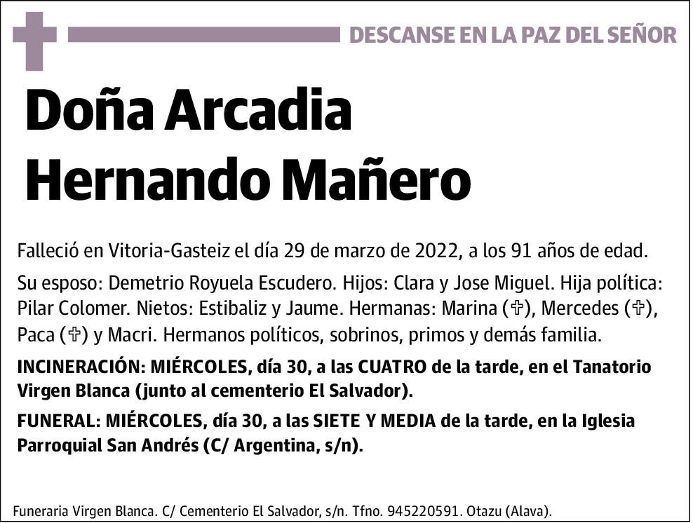 Arcadia Hernando Mañero