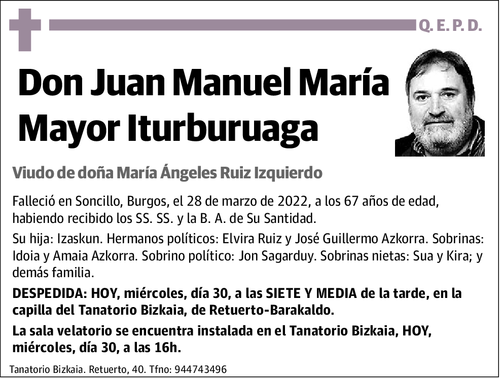 Juan Manuel María Mayor Iturburuaga