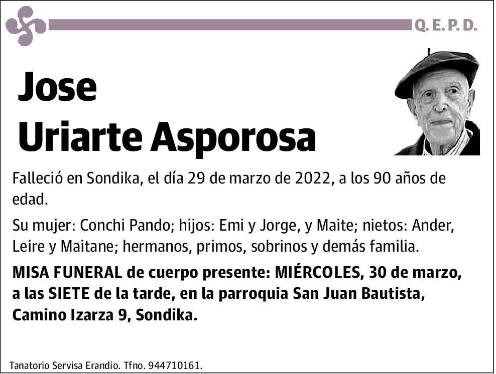 Jose Uriarte Asporosa