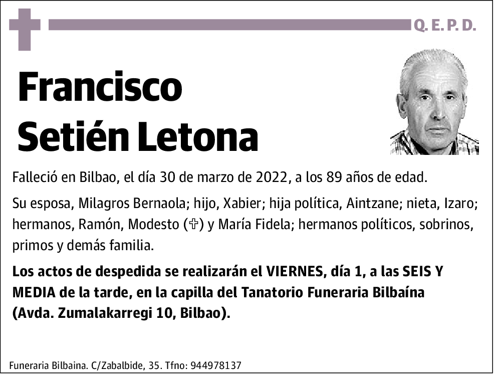 Francisco Setién Letona