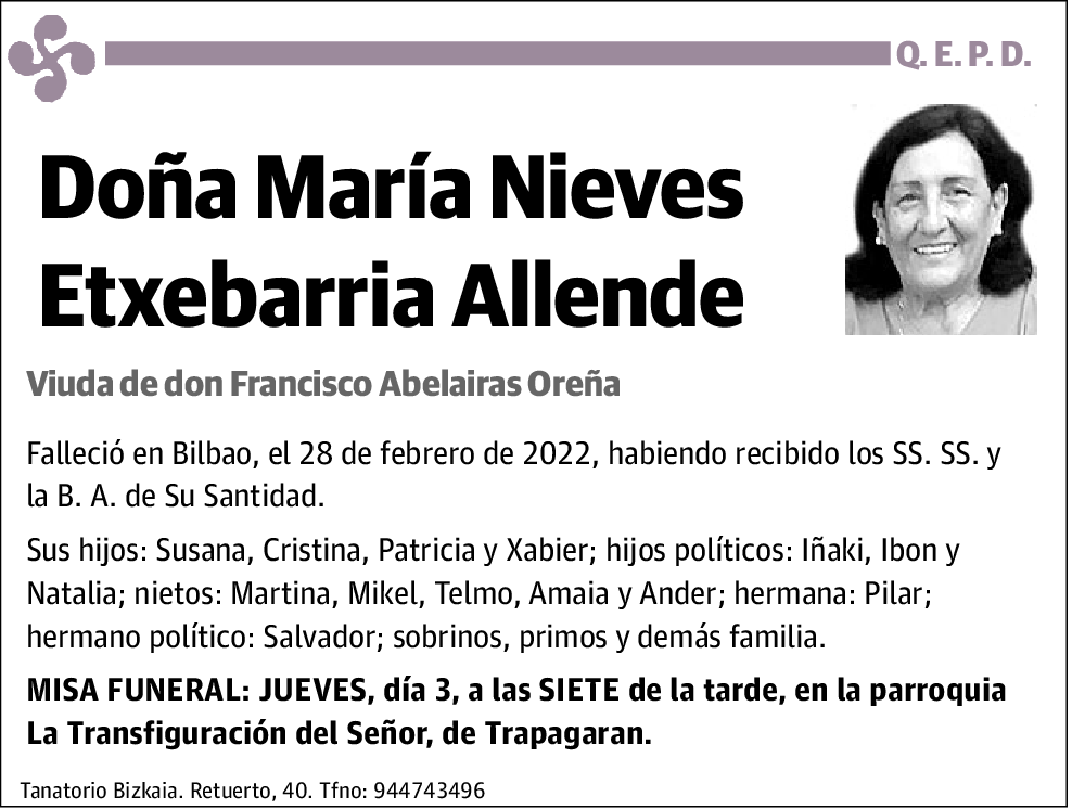 María Nieves Etxebarria Allende