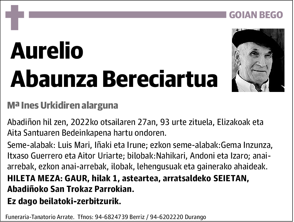 Aurelio Abaunza Bereciartua