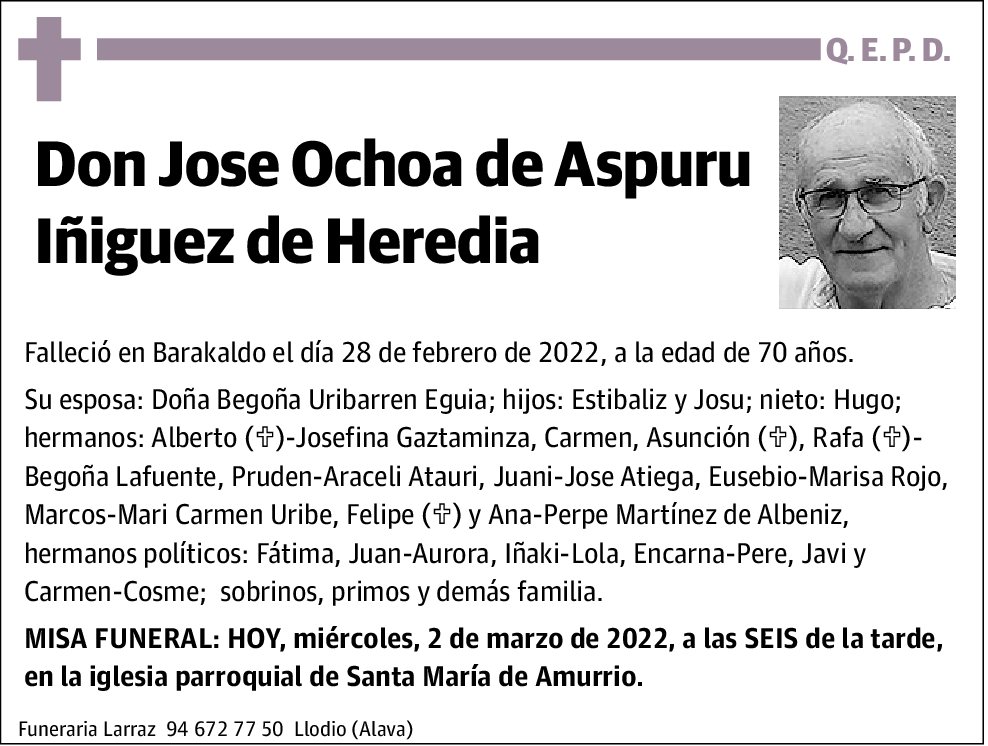 Jose Ochoa de Aspuru Iñiguez de Heredia