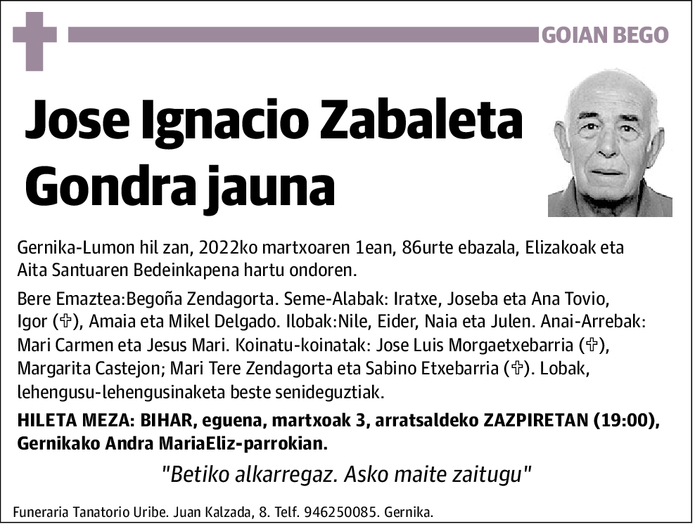 Jose Ignacio Zabaleta Gondra