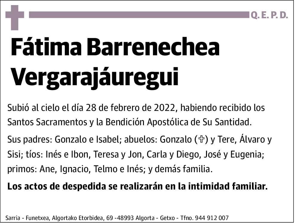 Fátima Barreneceha Vergarajáuergui