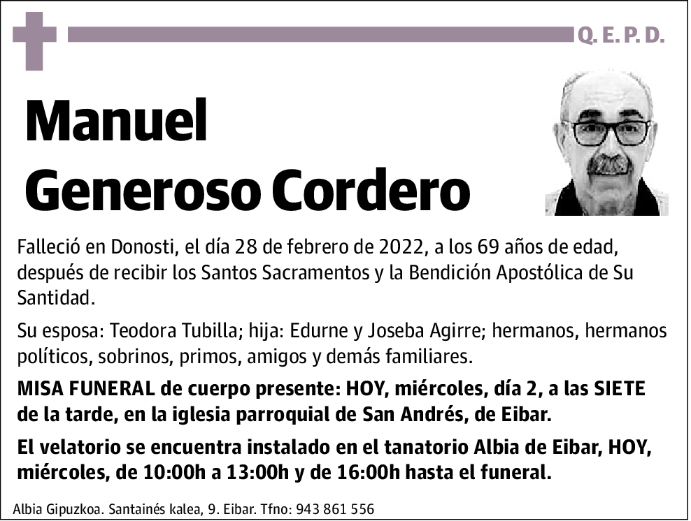 Manuel Generoso Cordero