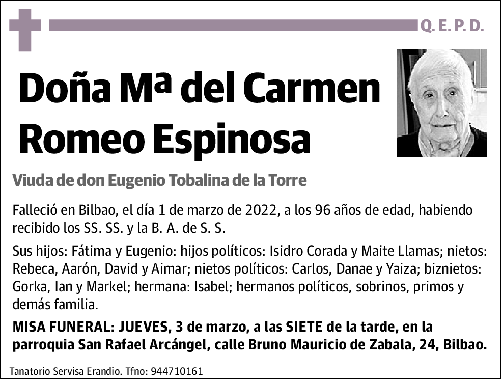 Mª Del Carmen Romeo Espinosa