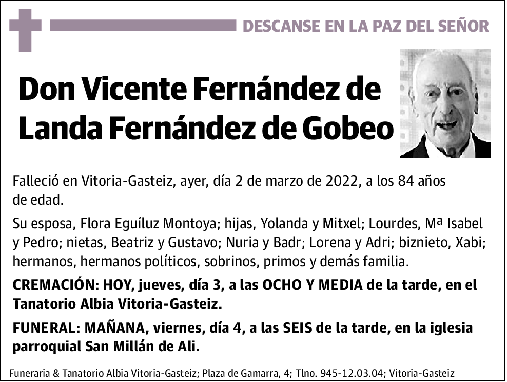 Vicente Fernández de Landa Fernández de Gobeo