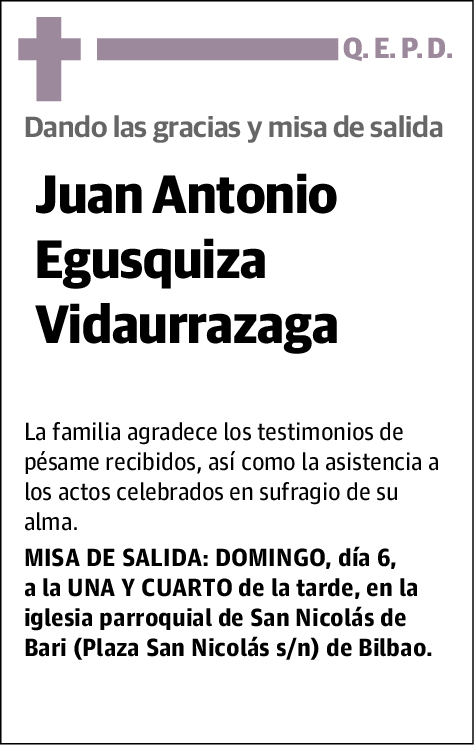 Juan Antonio Egusquiza Vidaurrazaga