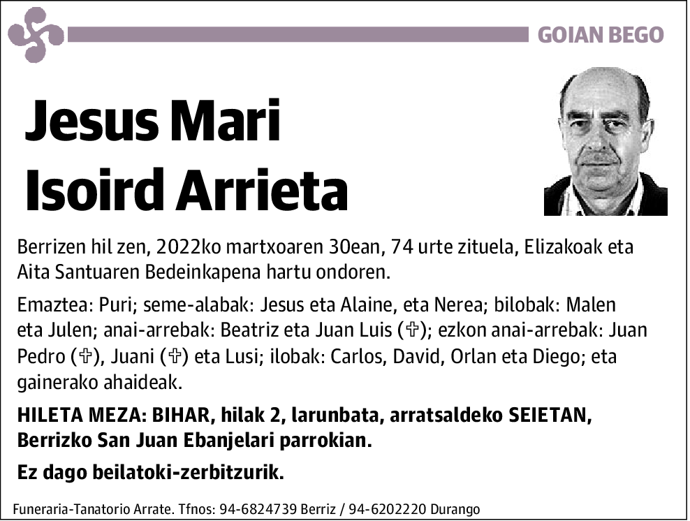 Jesus Mari Isoird Arrieta