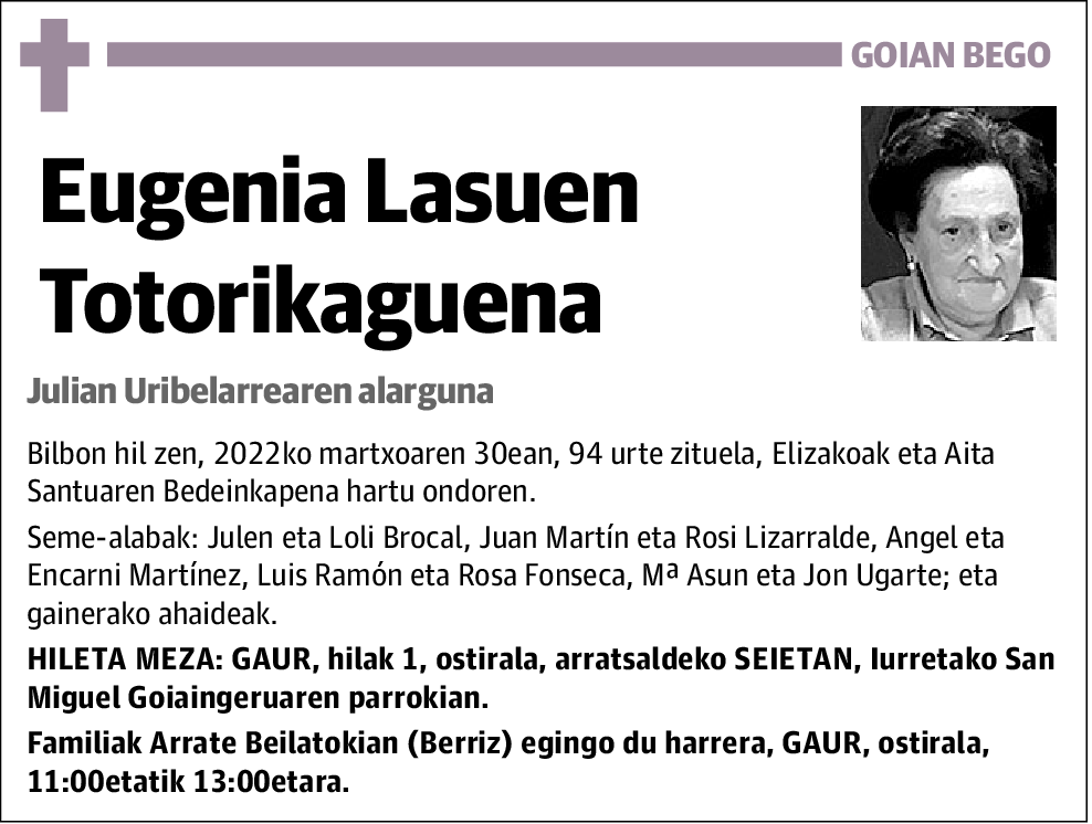 Eugenia Lasuen Totorikaguena