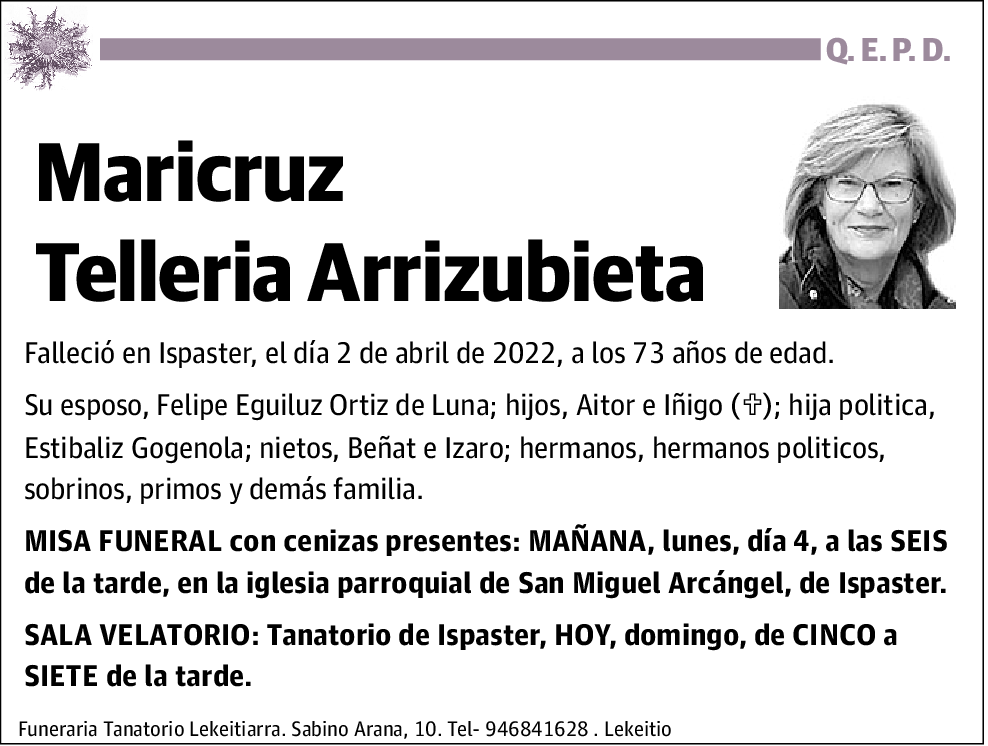 Maricruz Telleria Arrizubieta