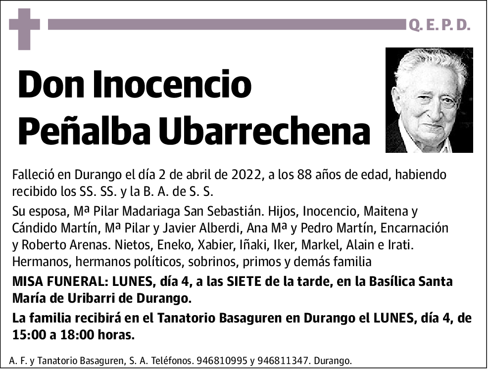 Inocencio Peñalba Ubarrechena