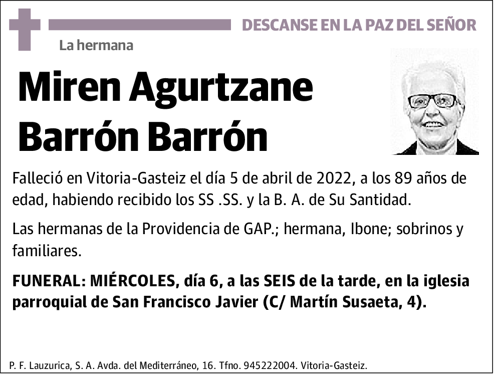 Miren Agurtzane Barrón Barrón