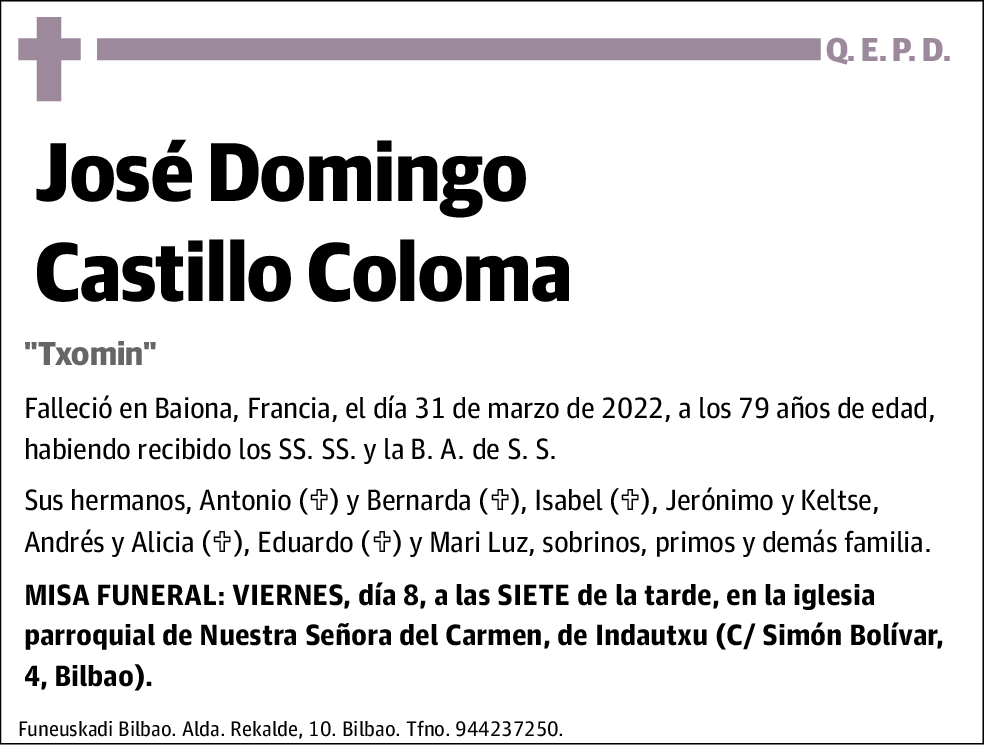 José Domingo Castillo Coloma