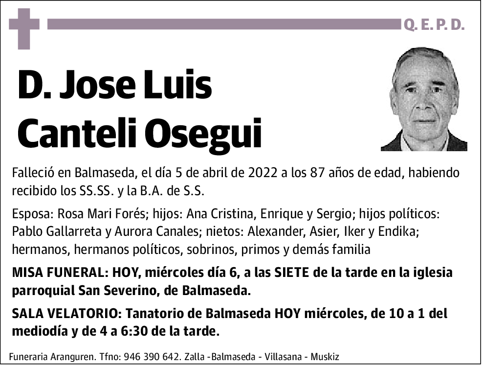 Jose Luis Canteli Osegui